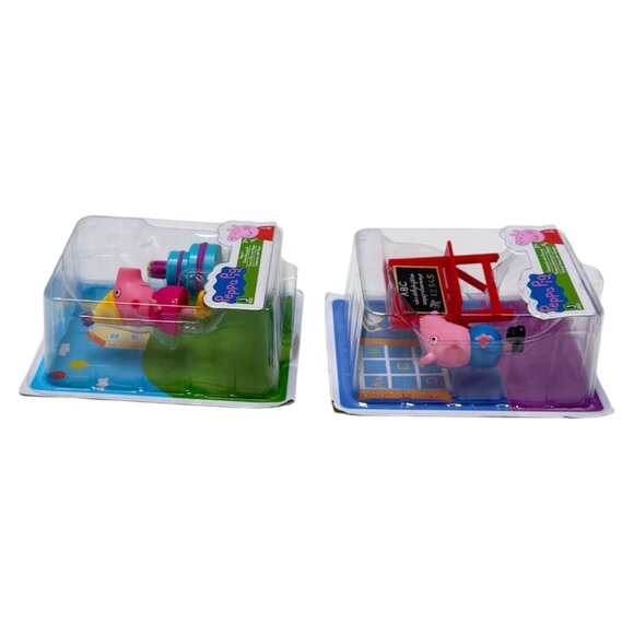 Peppa Pig Action Figures gure Lot 2  School and Birthday Jazwares New - Picture 4 of 5